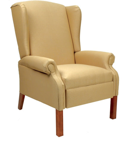 Akin Chippendale Wing Back Reclining Lounge Chair, Assisted Living