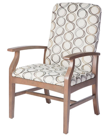 Resident Wood High Back Arm Chair- 8107-918