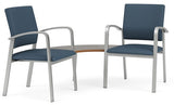 Lesro Newport 2 Chair Reception seating with Corner Table - NP2301 Quick Ship