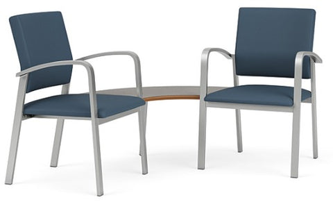 Lesro Newport 2 Chair Reception seating with Corner Table - NP2301 Quick Ship