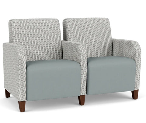 Lesro Sienna Reception 2 Seat Sofa with center arm  - SN2103