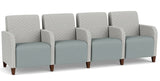 Lesro Sienna Reception 4 Seat Sofa with center arm  - SN4103