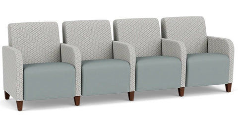 Lesro Sienna Reception 4 Seat Sofa with center arm  - SN4103