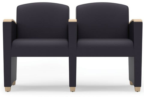 Lesro Savoy 2 Seat Reception Chairs with Center Arm - SV2103 Quick Ship