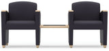 Lesro Savoy 2 Seater Reception Chair with table - SV2201 Quick Ship