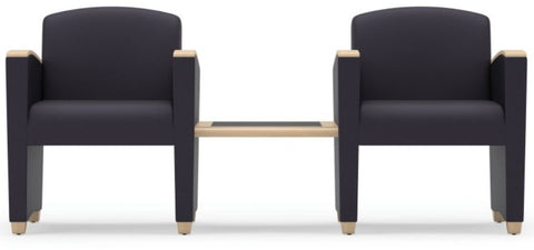 Lesro Savoy 2 Seater Reception Chair with table - SV2201 Quick Ship
