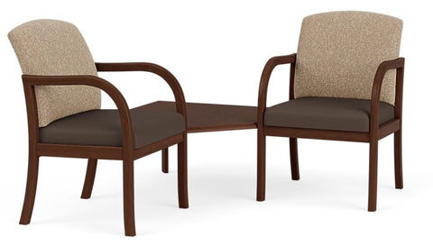 Lesro Weston Wood 2 Seat with Corner Table WS2301 Quick Ship
