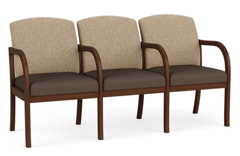 Lesro Weston Wood 3 Seater with Center Arms WS3103 Quick Ship