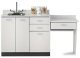Exam Room Base Cabinet w/ sink and desk 66"W x 35"h