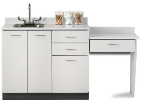 Exam Room Base Cabinet w/ sink and desk 66"W x 35"h