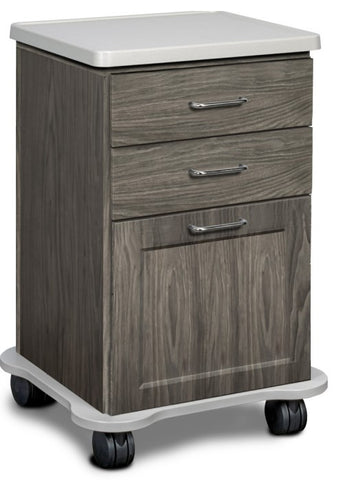 CartMate Fashion Finish Exam Room Mobile Treatment Cabinet 20"W x 29.5"h 2DWR/1DR