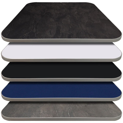 Assisted Living Dining Table Top Only- Retro Square HPL top w Ribbed T mold edge