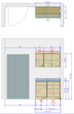 Exam Room Cabinet Package A - Shaker door styling w/ sink 45"w