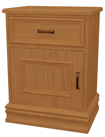 Resident Room Bedside Cabinet, 1 drawer, 1 door, Ashbury Collection