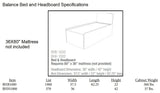 Balance Bed Platform w/Headboard. 36"w-CostPlus Medical Supply